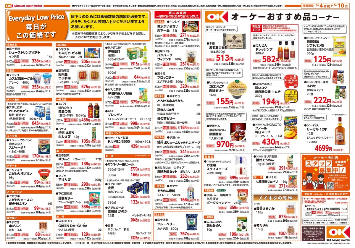 新店　商品情報 裏